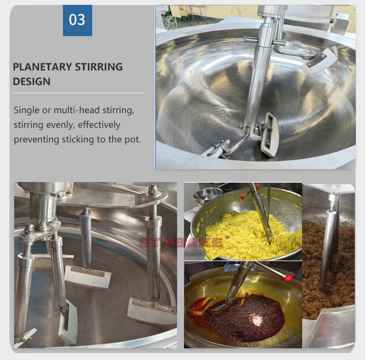 cooking pot with mixer