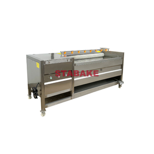High Capacity Potato Brush Roller Cleaning Peeling Machine