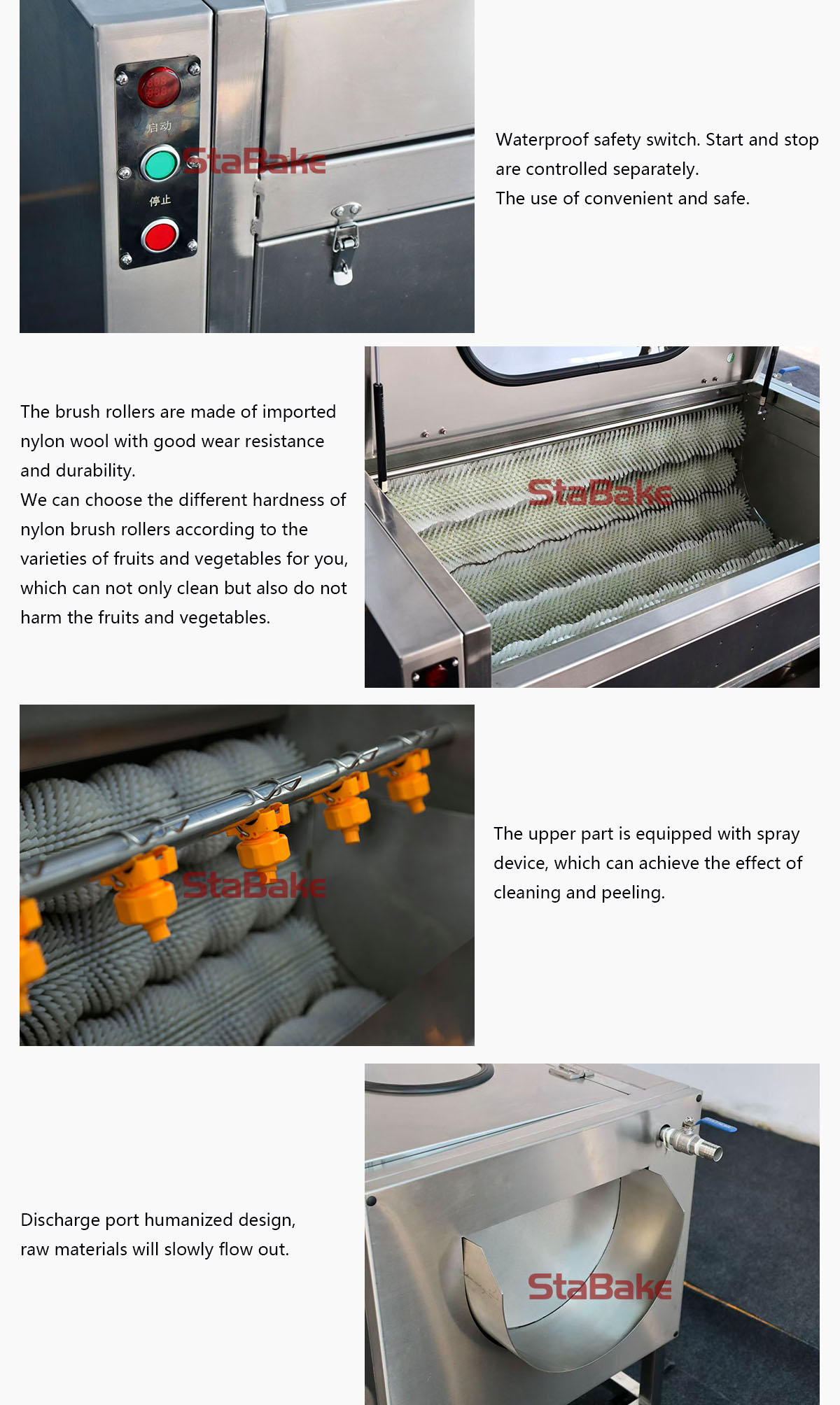 potato cleaning machine